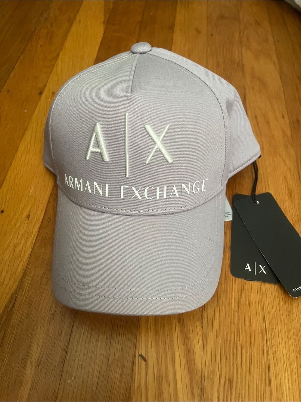 Armani Exchange Lavender A|X Logo Baseball Cap